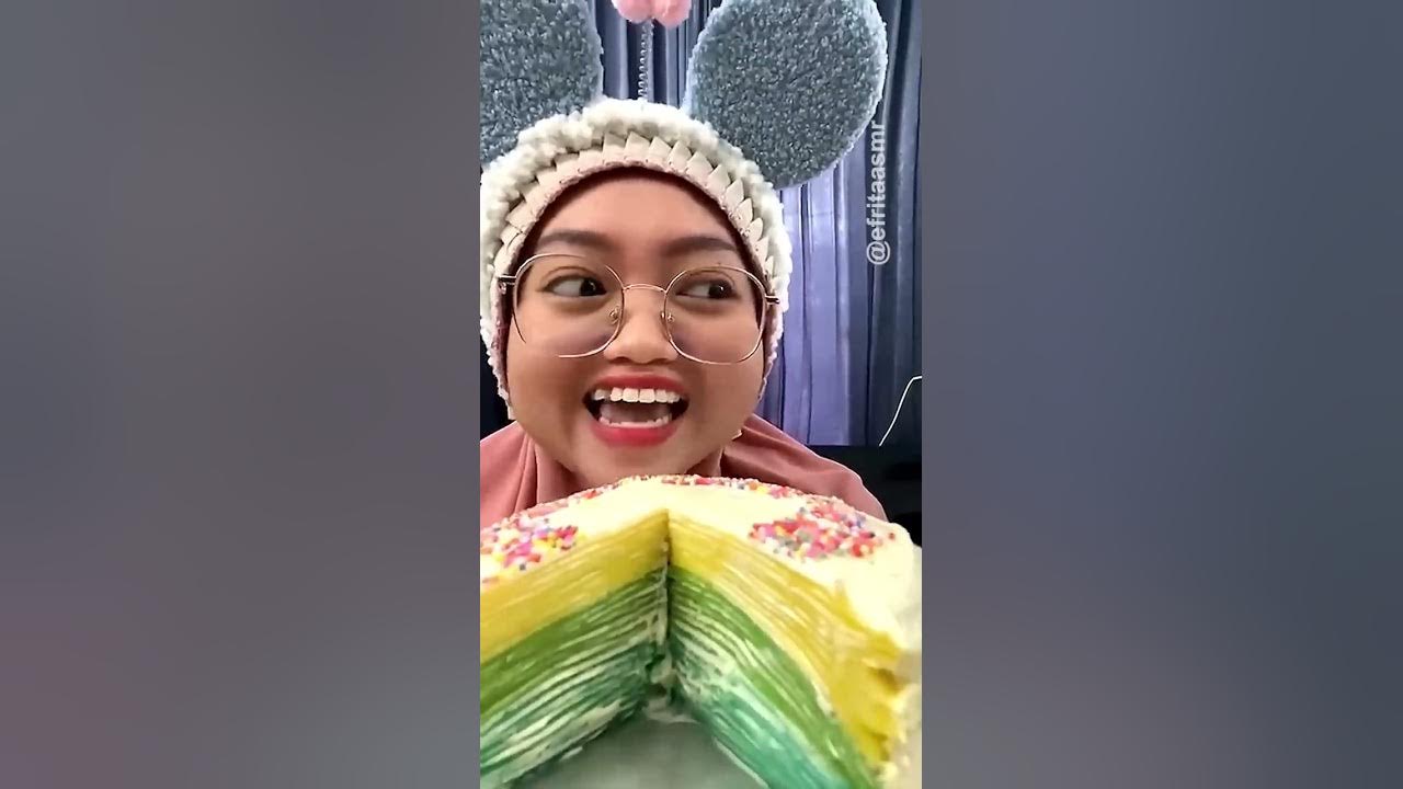 Crepe cake pelangi dari nasi #shorts