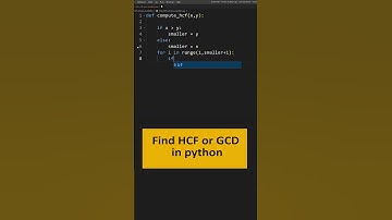 Find HCF of Two Numbers in Python #python #pythonprogramming #pythontutorial #shorts