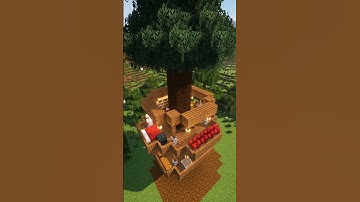 Minecraft Easy Survival Treehouse🏠 #minecraft