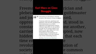 Karl Marx on Class Struggle