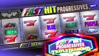 2 x 9000 credits hit on Triple Diamonds  - Fast-Hit Progressives  1c  IGT Reel Slots