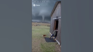 He Left The Door Open... Then The Tornado Hit 😨#shorts #tornado #viral #storm #caughtoncamera #hero