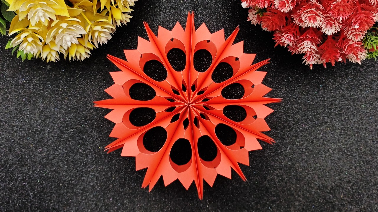 3D Paper Snowflake 5 Minutes Crafts