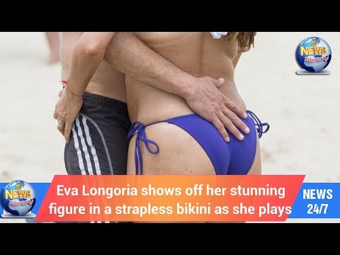 Video: Eva Longoria Shows Off Her Tummy In A Bikini