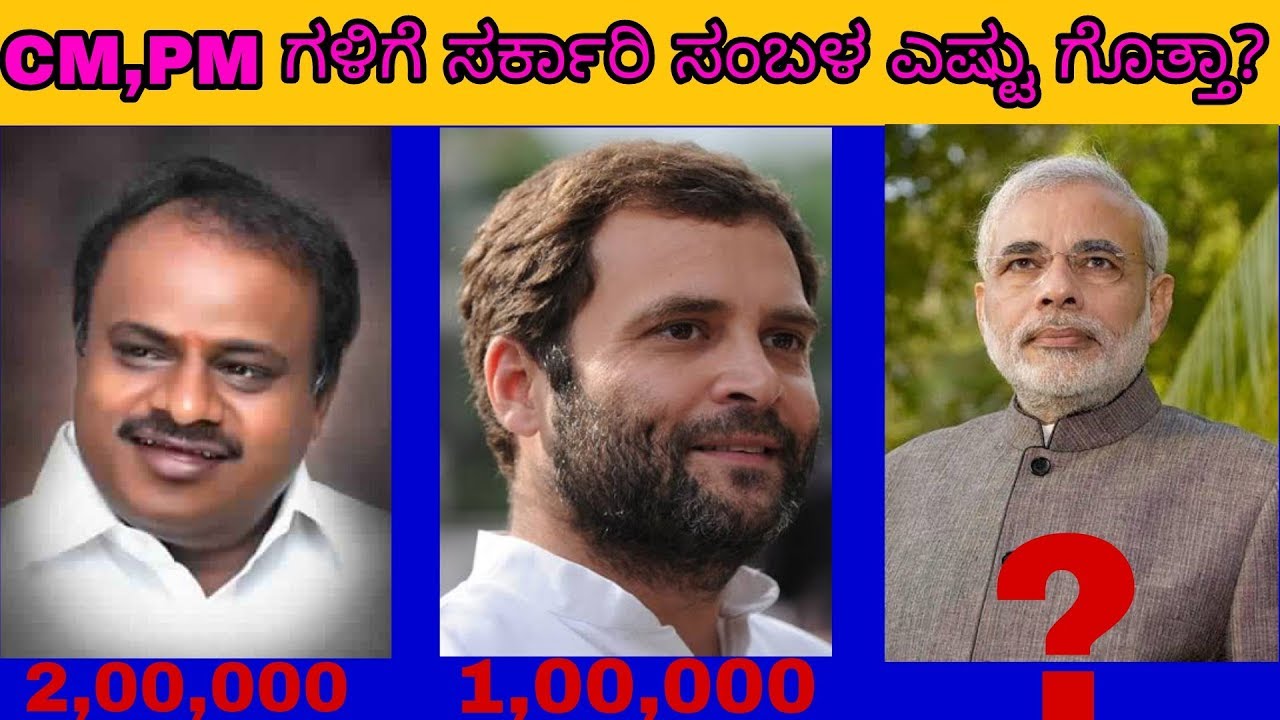 Government Salarys of Indian officers,cm,pm,mla,mp Kannada Tech Tuts