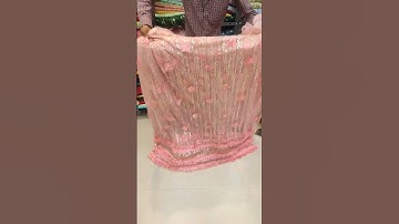 farr work border net fabrics with dupatta