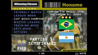 Brasil 70 vs Argentina 78 - Champion's Cup, Semifinales; WE6 Classicos 2.0 [PS2]