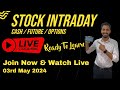 How make profit with 10k capital in stock intraday  live analysis  03rd may 2024