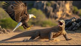 Bald Eagle vs Komodo Dragon 🦅🦎 | The Most Unexpected Animal Clash Ever Filmed!