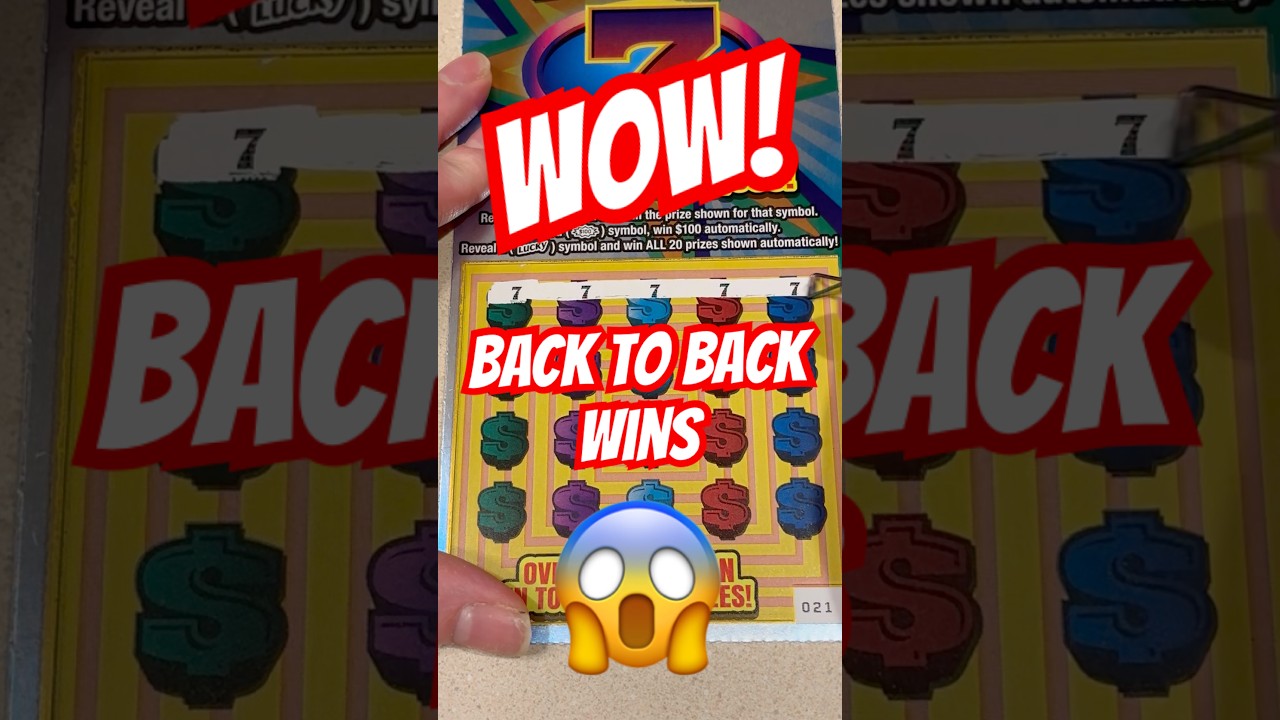 Wow!! Back to Back WINS🤑#scratch #shorts #lottery