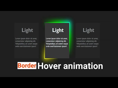 gradient glowing border hover effects using HTML CSS only
