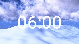 6 minute winter timer | 6 minute winter timer with music | countdown | timer | alarm clock