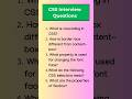 CSS Interview Questions🔥 #shorts #css #interview #cssinterview