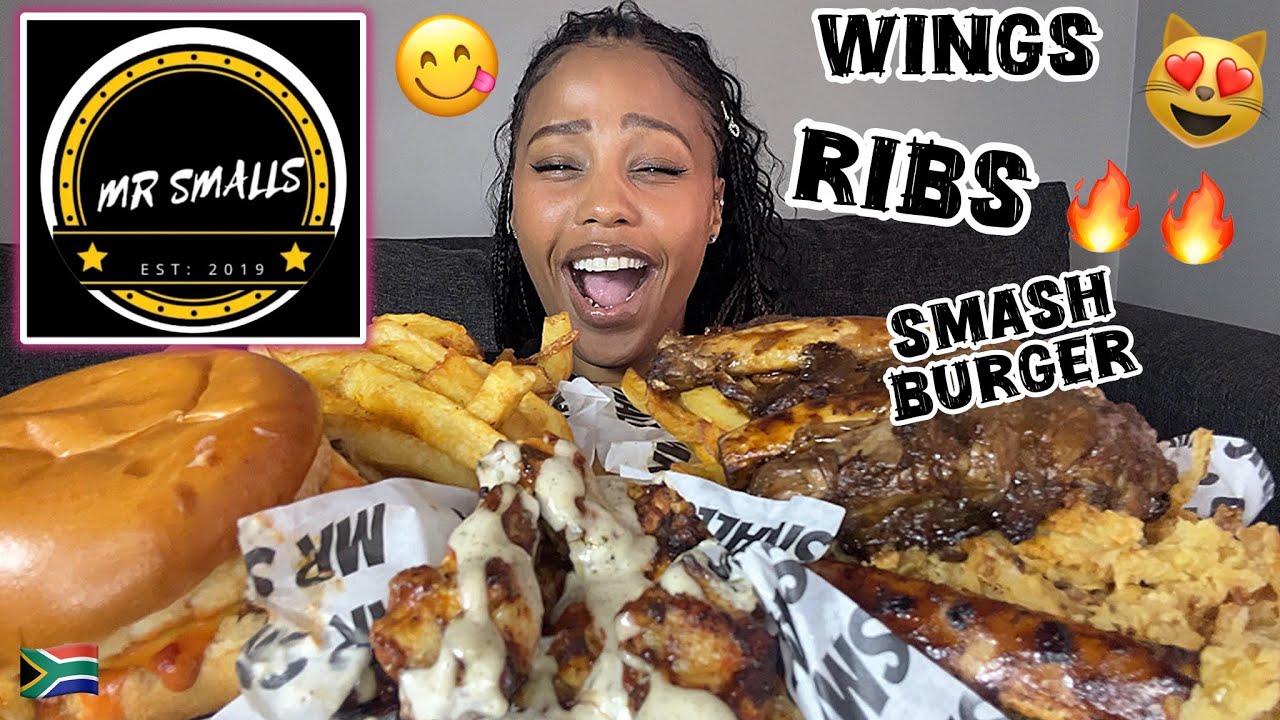 Let's Eat WINGS, RIBS a Massive SMASH BURGER😋✨|South African MUKBANG 🇿🇦🔥 