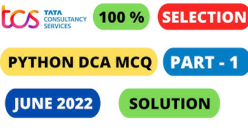 tcs elevate wings 1 DCA python mcq solution June 2022|tcs wings |tcs dca 2022|wings 1 in tcs