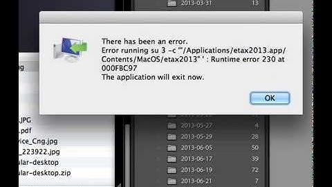 Australian e-tax 2013 for Apple Imac mac OSX problem  - error 230 please help