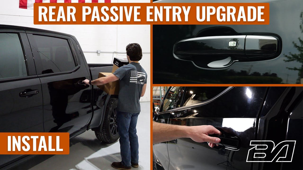 Silverado passive door unlock range and handle extension diagram