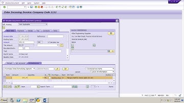 How to Post Invoice for a Purchase Order in SAP MM