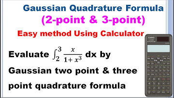 Gaussian quadrature 2-point & 3-point formula | Problem in Tamil