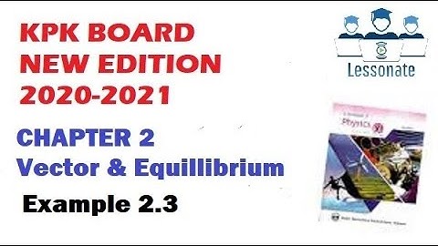 Example 2.3 Physics Class 11| Vector & Equilibrium | KPK Physics Edition 2020 | Lessonate