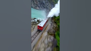 A train through waterfalls #trains #viralvideo #trendingshorts #shorts #trainvideo #trainspotting
