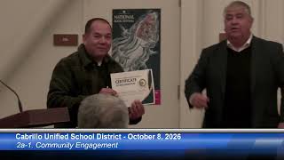 CUSD 10/8/26 - Cabrillo Unified School District Meeting - October 8, 2026