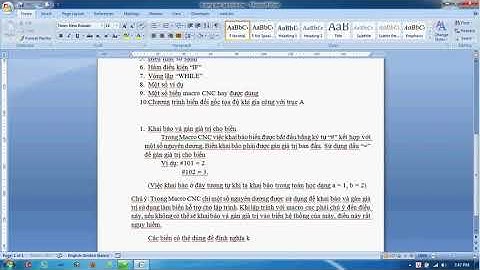 Hướng dẫn lập trình Macro CNC User manual Macro CNC