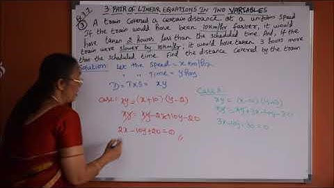 Class 10 - Pair of Linear Equations in two variables (Chapter 3) Exercise 3.7 Optional  (Part 51)