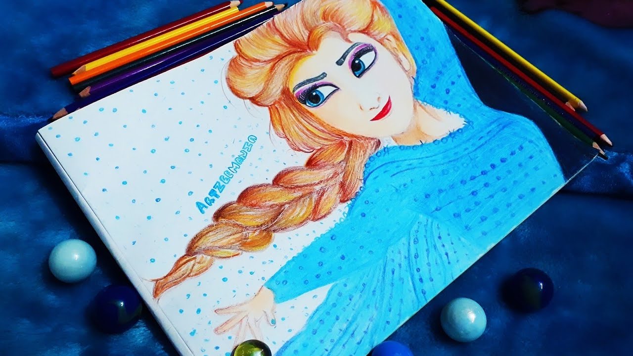 How to draw Frozen / How to draw Elsa/ Frozen movie character - YouTube