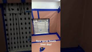 New Spray Booth Liner Day! Time to paint! #kevinjamesguitars #spraybooth