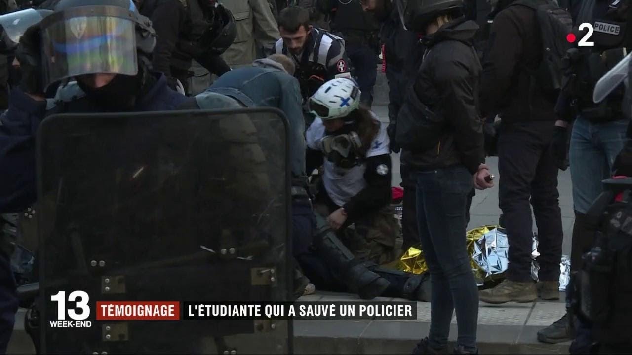 Street medic elle a soigné un policier en arrêt cardiaque lors d'une manifestation des gilets jaunes