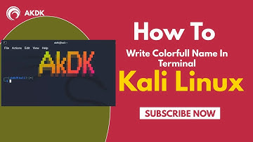How to Write Colorful Name in Terminal on Kali Linux
