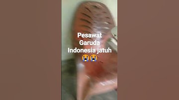 pesawat Garuda Indonesia kecelakaan ketabrak tiang😭😭😭
