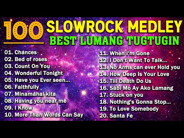 Slow Rock Love Song Nonstop 🎤🎷 SLOW ROCK MEDLEY 🎧🔊 Rock Ballads 70S 80S 90S🔊🎧 class=