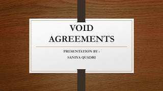 Void Agreements