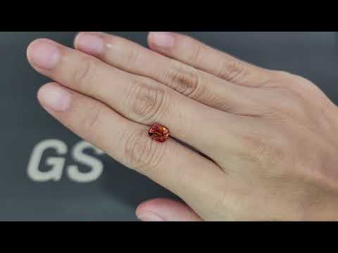 Spessartine Vivid orange cut cushion 1.73 carats, Africa Video  № 1