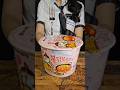 The most perfect way to eat Buldak (Korean spicy Ramen) ASMR #shorts