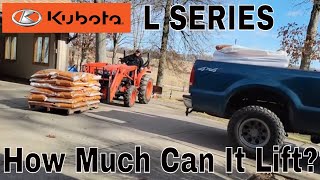 Kubota L3200 Actual Lifting Capability, Moving Wood Pellets