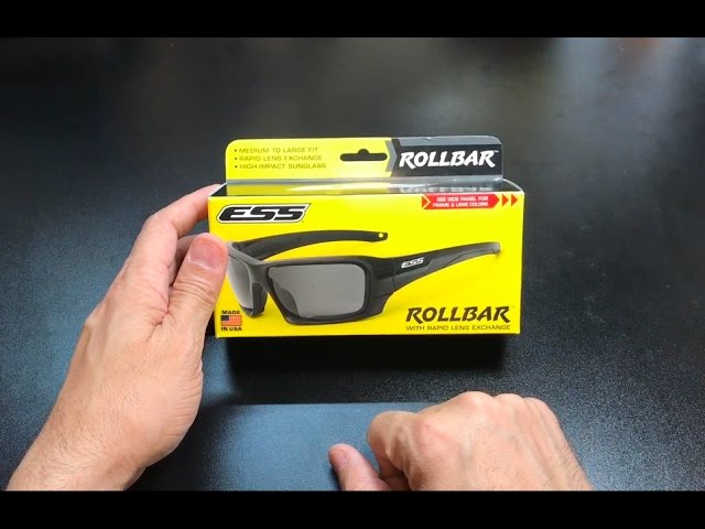 ESS Sunglasses Rollbar Terrain Tan Rapid Lens Exchange Clear Smoke Gray Lens 