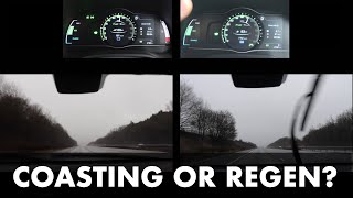 Coasting or Regenerative Braking on the Motorway: Time to settle the matter!