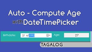 HOW TO AUTOCOMPUTE AGE WITH DATETIMEPICKER? | VISUAL BASIC