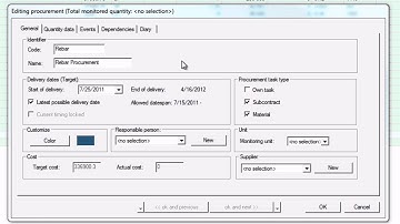 SP-L8-01 Creating Procurement Tasks in Vico Office Schedule Planner.avi