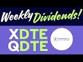 Weekly dividends qdte  xdte etfs  ybtc extreme yield bitcoin covered call etf  roundhill