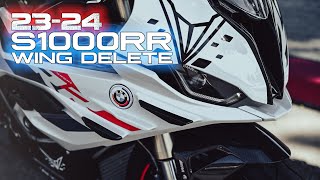 23-24 BMW S1000RR BT Moto Wing Delete Kit Install