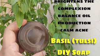 Homemade Basil Soap/ whitening Soap / Soap for oily skin only 2 ingredients