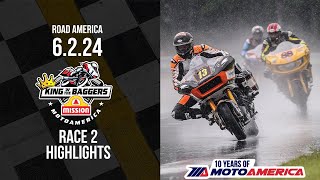 Mission King of the Baggers Race 2 at Road America 2024  HIGHLIGHTS | MotoAmerica