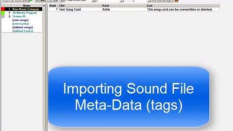 Importing -  Audio File Meta-Data (tags)