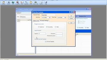 Consignment Store Software. Employee Setup.