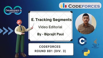 E. Tracking Segments | Codeforces Round 881 (Div. 3) | Codeforces | DCC NIT-A