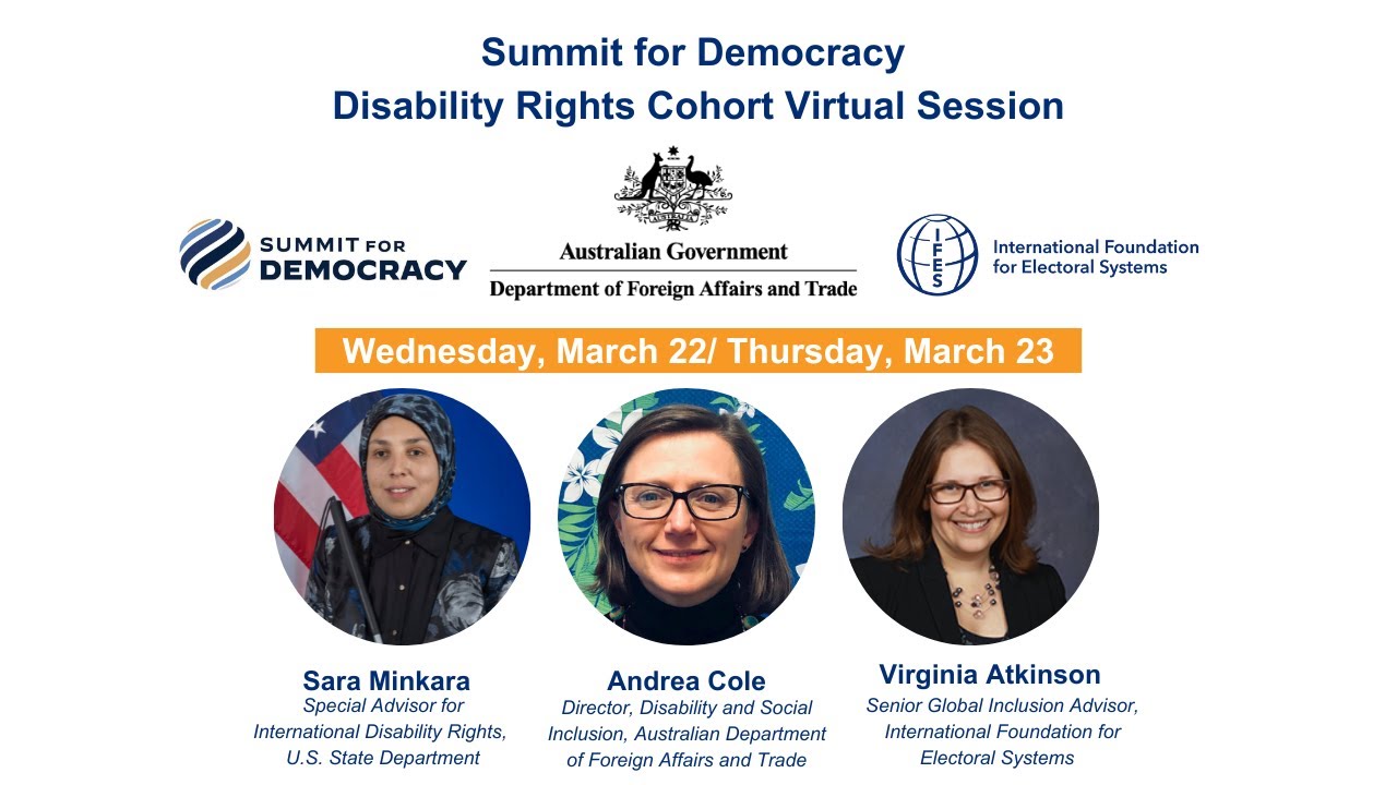 Summit for Democracy: Disability Rights Cohort Virtual Session